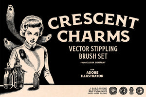 Crescent Charms - Vector Stippling Brush Set